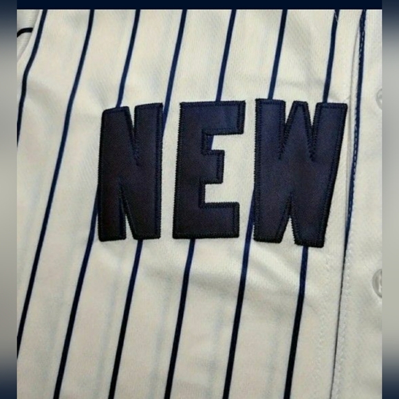 New York #22 button Down Baseball Jersey New WOT - Picture 4 of 6